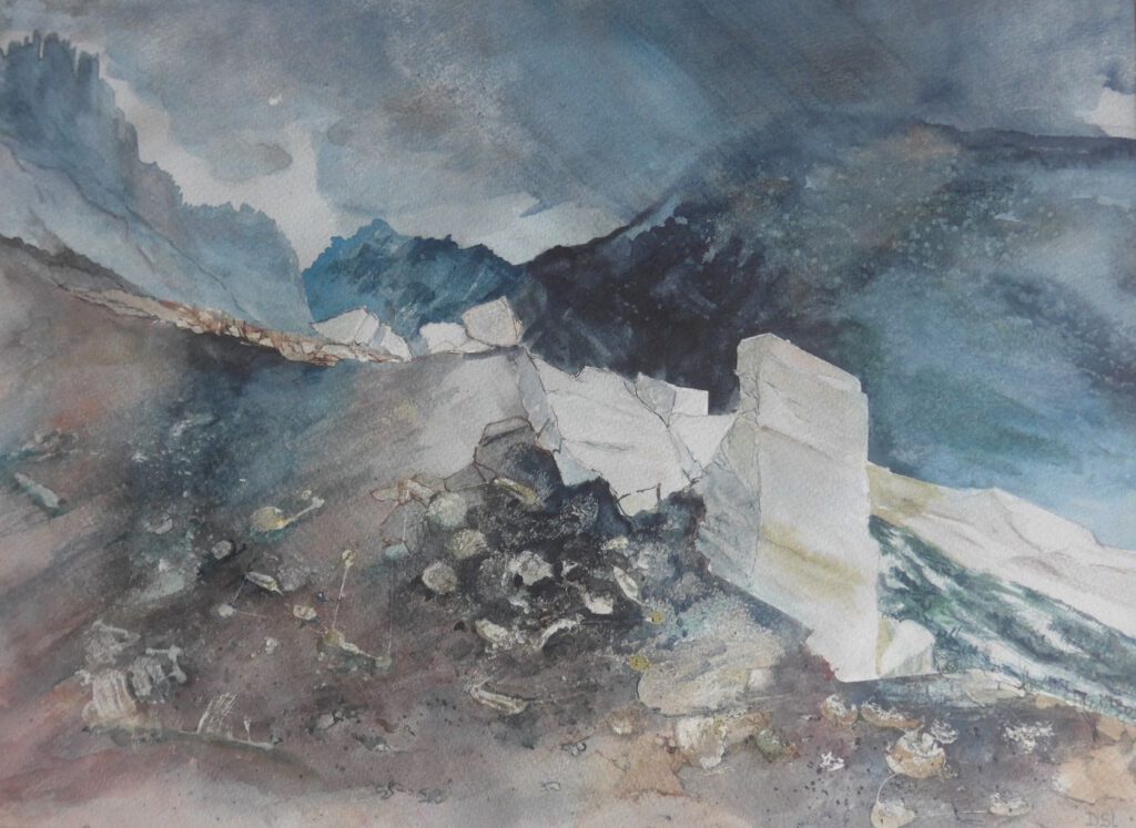 Dick Slothouwer-Landschap in Wales-Aquarel