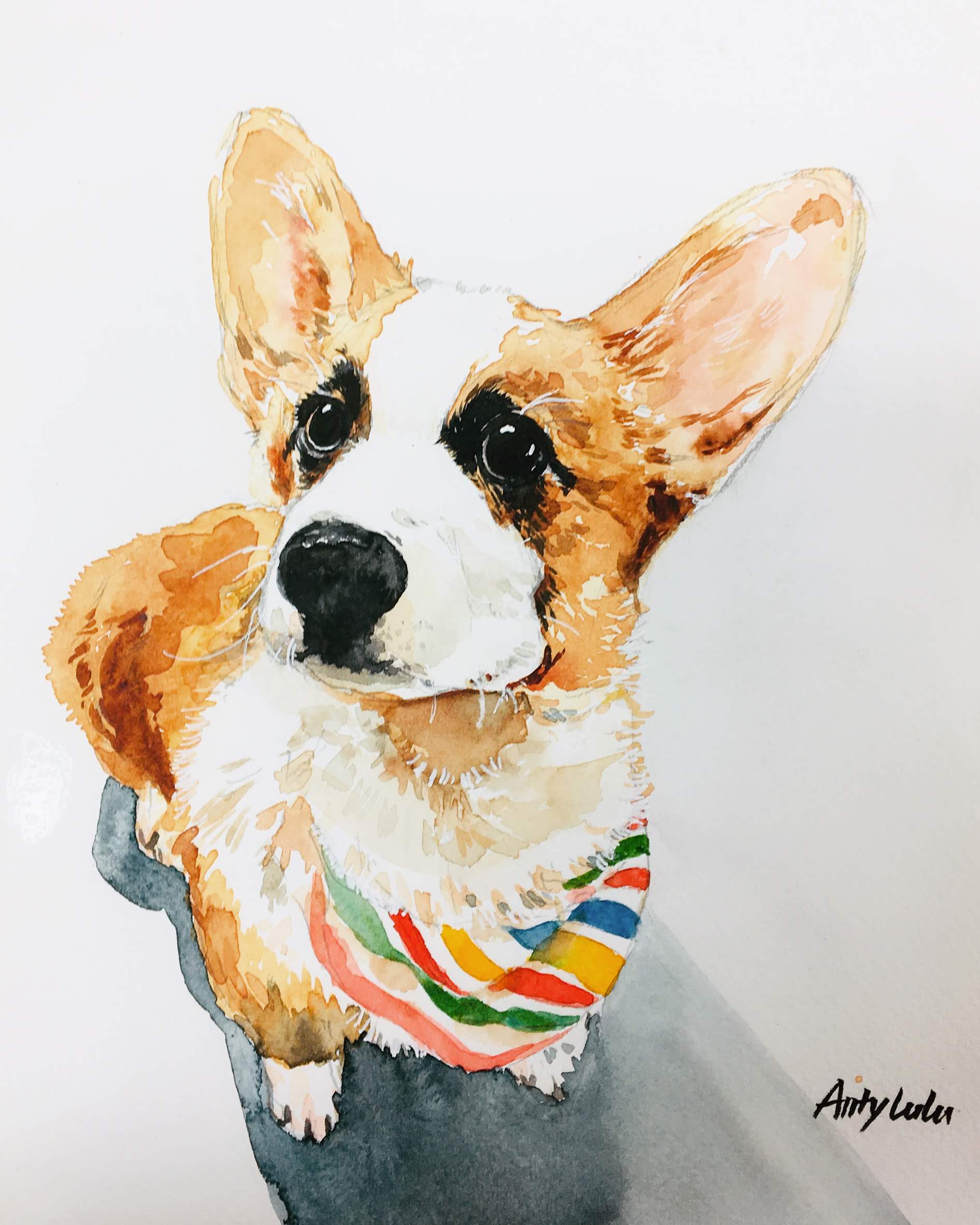 Lu Zhang-Fido-watercolor