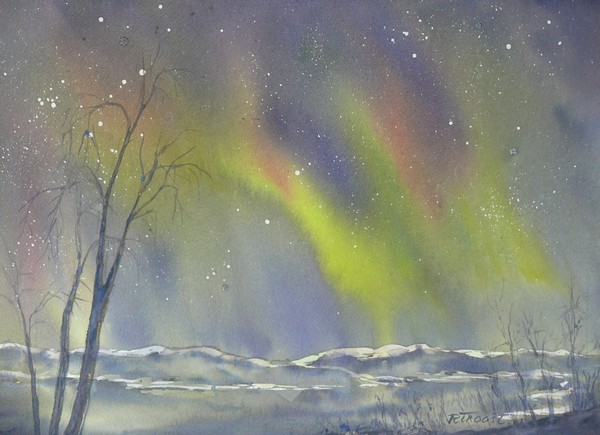 Ria Klompmaker-Abisko Nat Park 3 Zweeds Lapland-aquarel