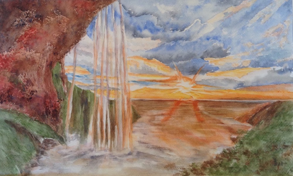 Bep Buijink-Seljalandfoss-aquarel