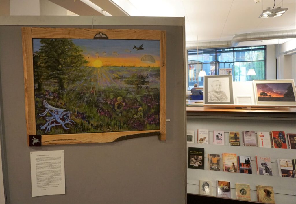 Expositie Het Gelders Palet 75 jaar Vrijheid in Beeld in bibliotheek Wageningen 2020