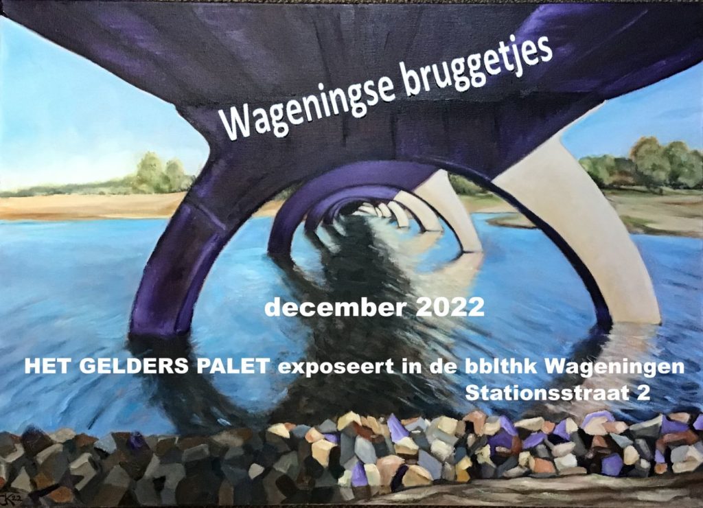 Expositie Het Gelders Palet in bibliotheek Wageningen december 2022