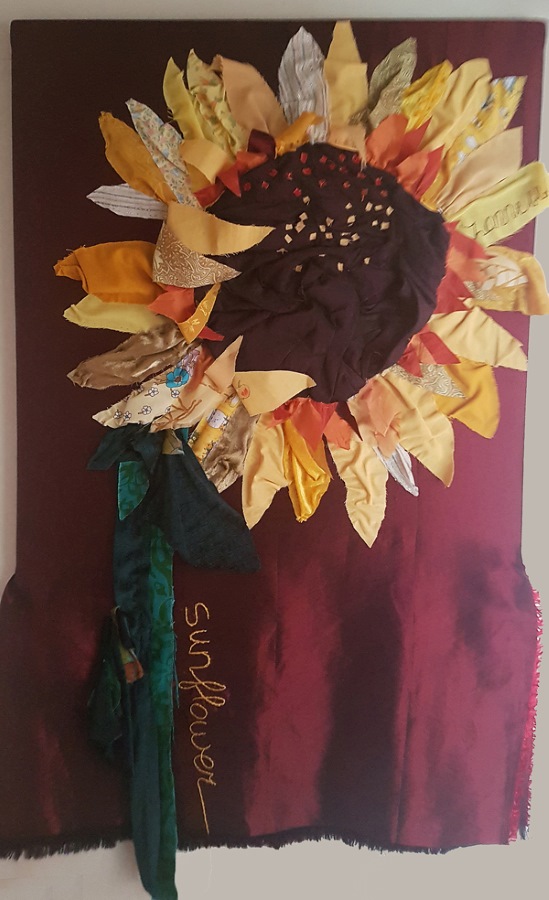 Joke Kaauw - wandkleed Sunflower - textiel