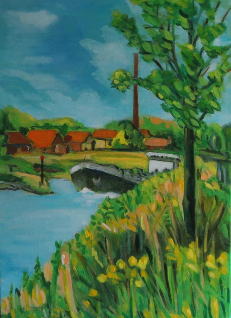 Hennie van Zuidam - Rivier1 - acryl