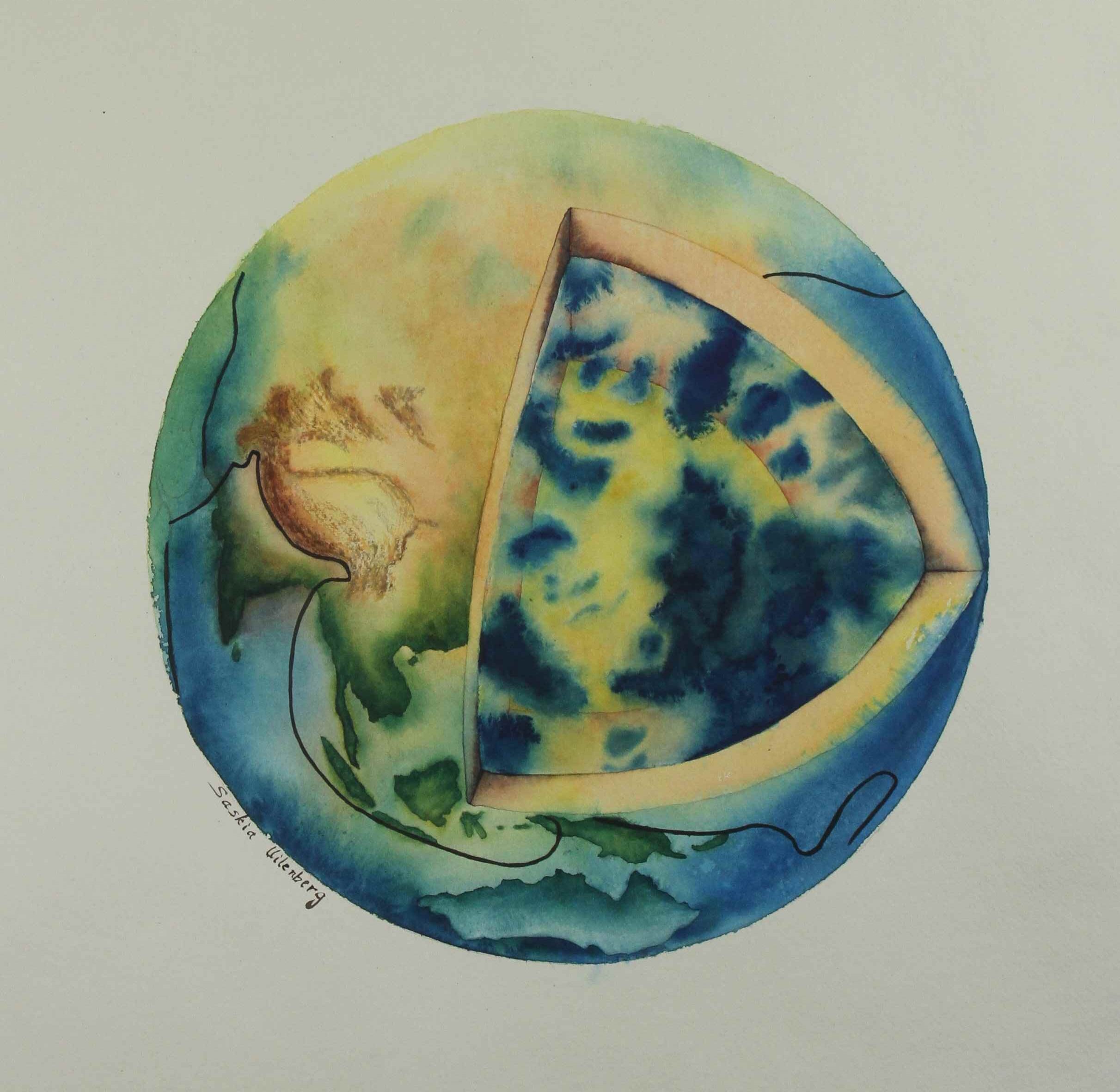 Saskia Uilenberg-Globe-aquarel