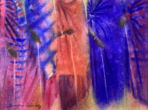 Saskia Uilenberg-Masaai-aquarel